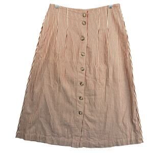 Madewell Striped Tan Mini Skirt